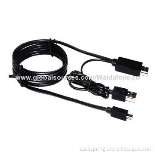 MHL to HDMI Universal Adapter/USB Mobile HD Data Transfer Cable, 2m Length, Made of OFC